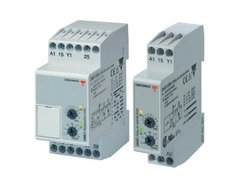 Carlo Gavazzi multi-voltage Delay-On mini-DIN timers with 1 or 2 contacts. Time range: 0.1 s - 100 h
