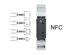 DIN rail signal converter from thermocouples, mA, V, Ohm, to 4-20mA. Programmable by RFid / NFC. PIXSYS
