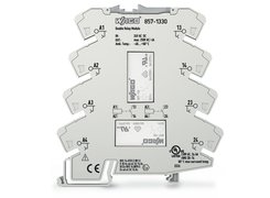 Double relay module with yellow LED and 2 separate relays 1 x NO contactς. Supply 24 V AC/DC. WAGO