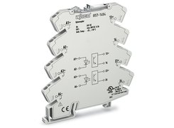 Διπλό solid state κλεμορελέ (Optocoupler module 2 θυρών) με κίτρινο ενδεικτικό LED. Έξοδος 0,1 A. WAGO