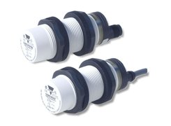 AC/DC capacitive sensors M30 with humidity compensation. Sensing distance: 2-16 mm or 2-25 mm (potentiometer)
