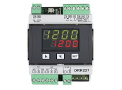 DIN rail-mounted PID thermoregulator. Input: 1 digιtal+1 analog. Outputs: 2 relays+1 SSR. PIXSYS