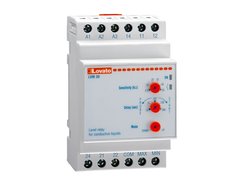 2-point level controller with adjustable probe signal delay or adjustable pump start delay. Lovato Electric