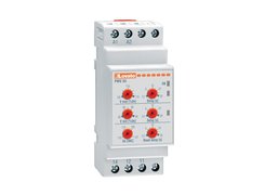 AC over + under voltage (true RMS) monitoring relays with timer on both function and in reset function. Lovato Electric