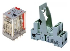 Electro-mechanical relays rectangular pins layout, with 2 or 4 change-over contacts