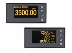 ModBus remote display (indicator) with digital inputs and alarms management, 48x96mm. PIXSYS